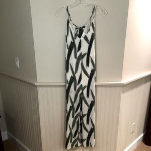 Mahina Jumpsuit, Green Brush Stroke, size M